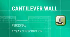 GEO5 Cantilever Wall - Personal 1 Year Subscription